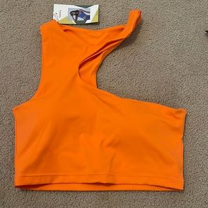 Orange Halara EUC workout bra